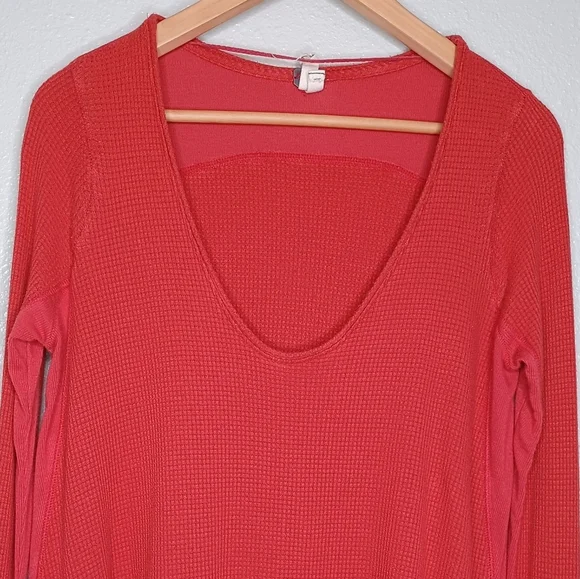 Free People Waffle Knit Distressed Sweater - Picture 3 of 13
